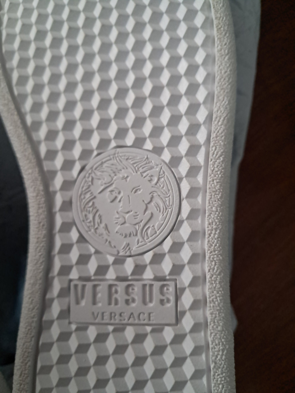 Versus Versace Black Leather Slip-On Sneakers with White Logo Strap. COA incl. - Picture 8 of 11
